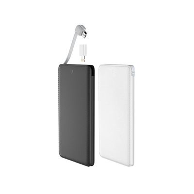 IC Protection 4000mAh 8.5mm สายเคเบิลในตัว Power Bank