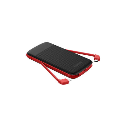เคลือบยาง 5V 2.0A 15.8mm Inbuilt Cable Power Bank