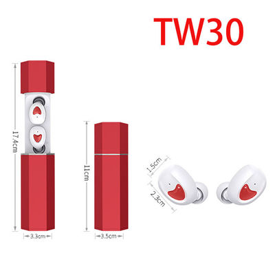 TW30 หูฟังบลูทู ธ 5.0 หูฟังชนิดใส่ในหูมินิหูฟังสองข้างไฮไฟสเตอริโอเสียงแฮนด์ฟรีลดเสียงรบกวน