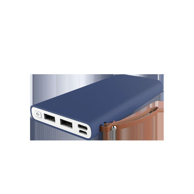 เคลือบยางสีสันสดใส 138 มม. แบบพกพา USB Power Bank