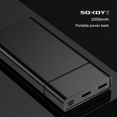 ความจุสูง 20000mAh 380g ชุดแบตเตอรี่ USB คู่