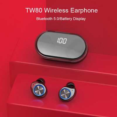 จอแสดงผล LED เกียร์ 10m TW80 หูฟังบลูทู ธ ไร้สายกันน้ำ
