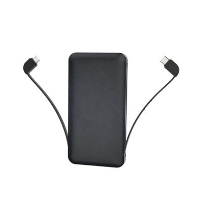 สายเคเบิลในตัว 10000mAh 210g Ultra Slim Power Bank