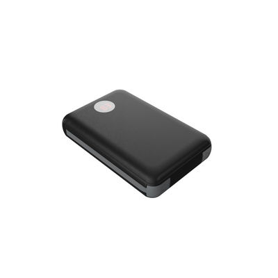 มินิ 10000mAh 22.3mm สายเคเบิลในตัว Power Bank