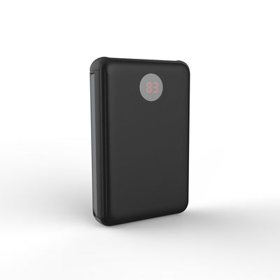 มินิ 10000mAh 22.3mm สายเคเบิลในตัว Power Bank