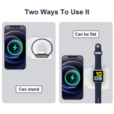 15W 2 In 1 Wireless Magsafe Duo Charger สำหรับ iPhone 12