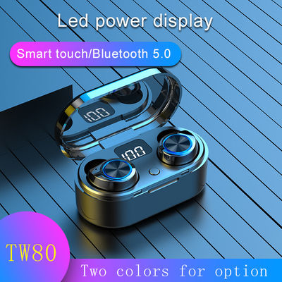 Touch Control TW80 หูฟังบลูทู ธ ไร้สายขนาดเล็กพร้อมไมโครโฟน