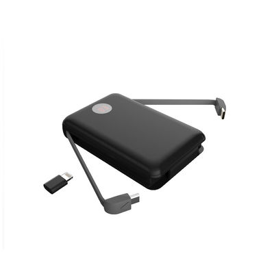 จอแสดงผล LCD สายเคเบิล Inbuilt Power Bank 10000mAh สำหรับ Android