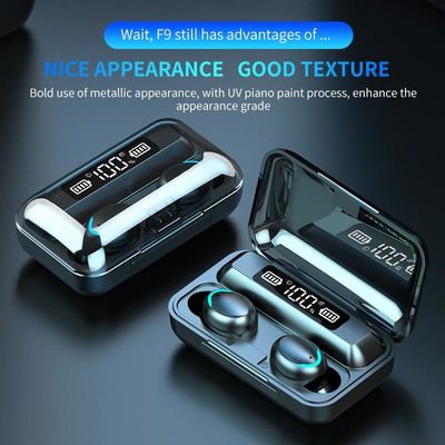 RoHs Tws Bluetooth 5.0 Earbud STouch 9D Stereo F9 True Wireless Headset 5.0