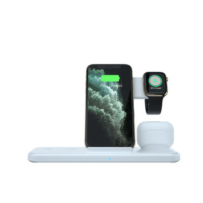 เครื่องชาร์จไร้สายแบบพกพาเร็ว Qi 15W สำหรับ iPhone 11 XR X 8 Watch