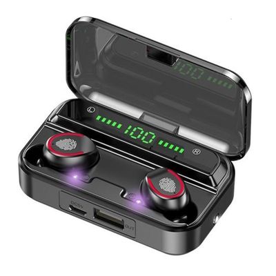 หูฟังบลูทูธไร้สายแบบพกพา IPX 4 ฆ่าเชื้อด้วยแสง UV หูฟัง TWS